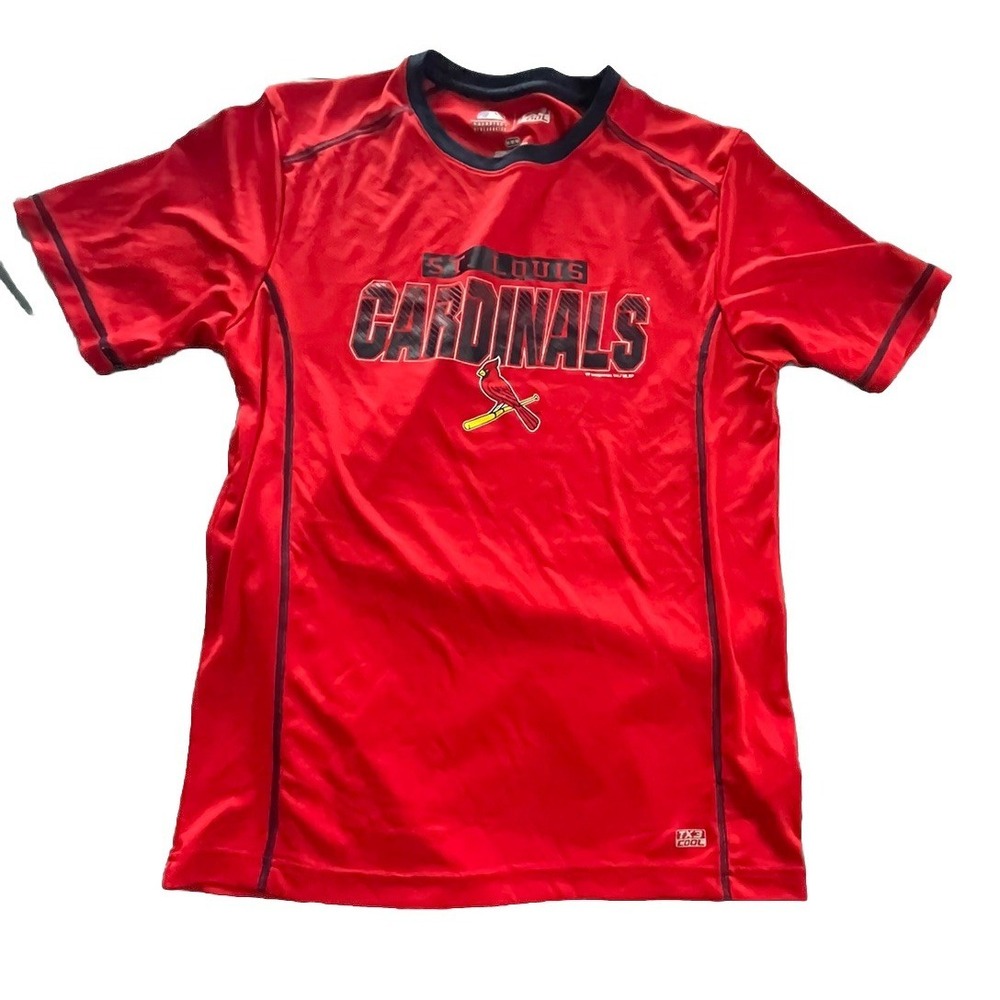 St Louis Cardinals Shirt TX3 Cool MLB Genuine Short Sleeve Size Medium Red
